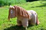 Crafty Pony paarden knuffel roan (48 cm) met instructie boekje