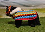 Crafty Ponies dekenset gekleurd zigzag