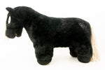 Crafty Ponies speelgoed knuffel paard Zwart logo