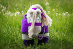 crafty ponies dekenset paars