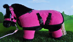 Crafty Ponies paardenknuffel fleecedeken set roze