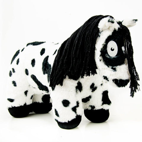 Crafty Ponies speelgoed knuffelpaard zwart bont